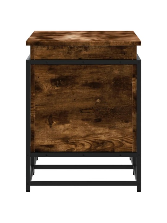Úložný box s víkem kouřový dub 80x40x51,5 cm kompozitní dřevo