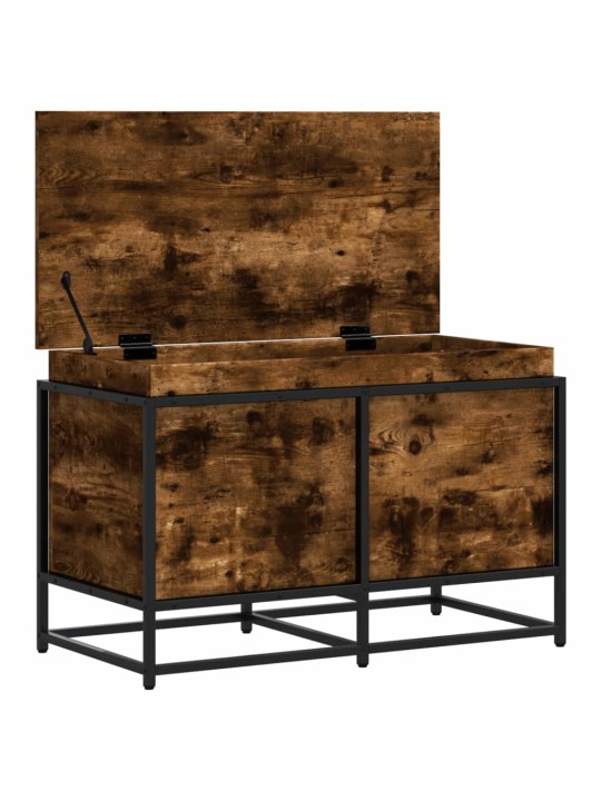Úložný box s víkem kouřový dub 80x40x51,5 cm kompozitní dřevo