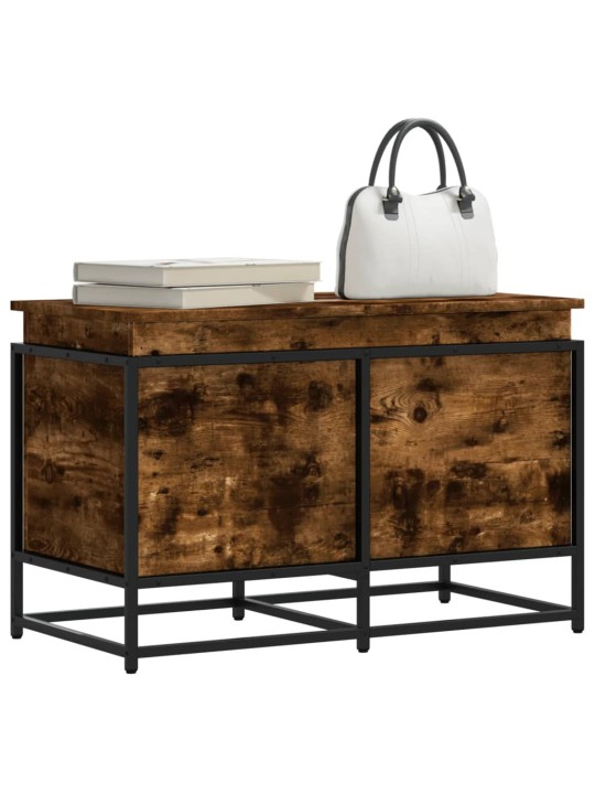 Úložný box s víkem kouřový dub 80x40x51,5 cm kompozitní dřevo