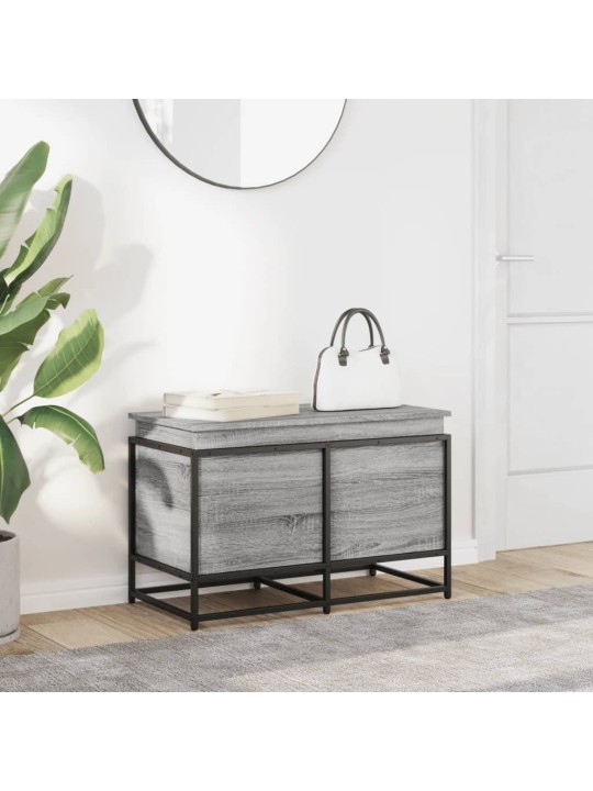Úložný box s víkem šedý sonoma 80x40x51,5 cm kompozitní dřevo