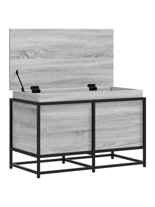 Úložný box s víkem šedý sonoma 80x40x51,5 cm kompozitní dřevo