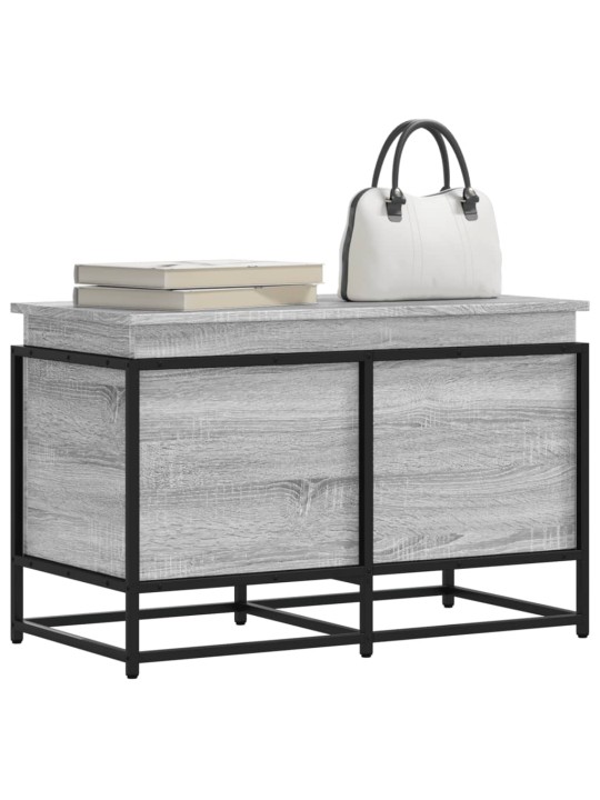 Úložný box s víkem šedý sonoma 80x40x51,5 cm kompozitní dřevo