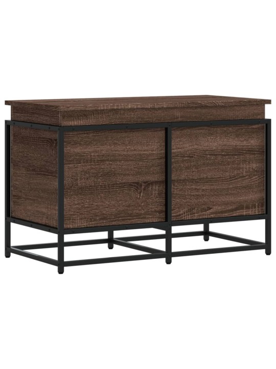 Úložný box s víkem hnědý dub 80 x 40 x 51,5 cm kompozitní dřevo