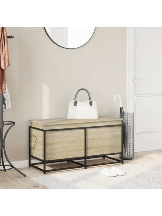 Úložný box s víkem dub sonoma 100x40x51,5 cm kompozitní dřevo