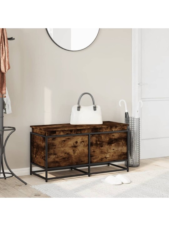 Úložný box s víkem kouřový dub 100x40x51,5 cm kompozitní dřevo