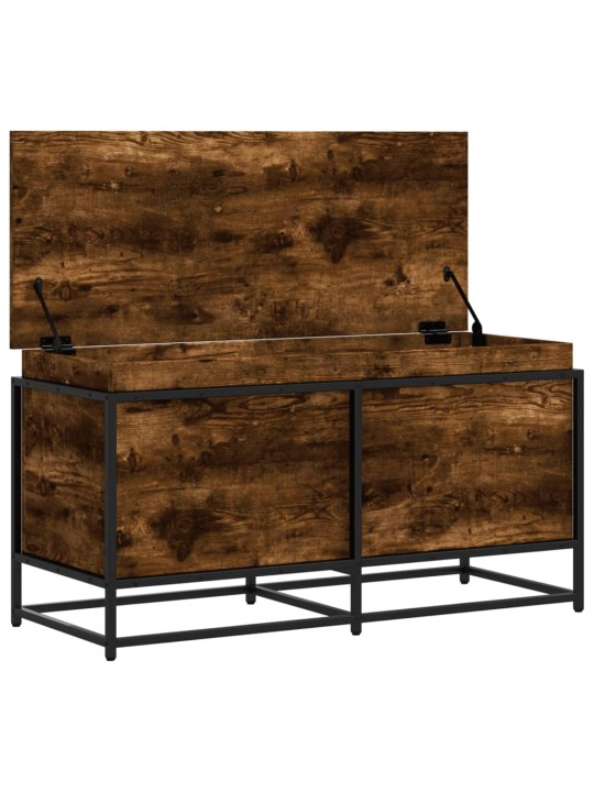 Úložný box s víkem kouřový dub 100x40x51,5 cm kompozitní dřevo