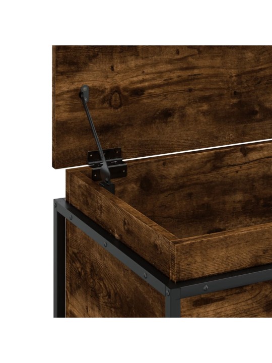 Úložný box s víkem kouřový dub 100x40x51,5 cm kompozitní dřevo