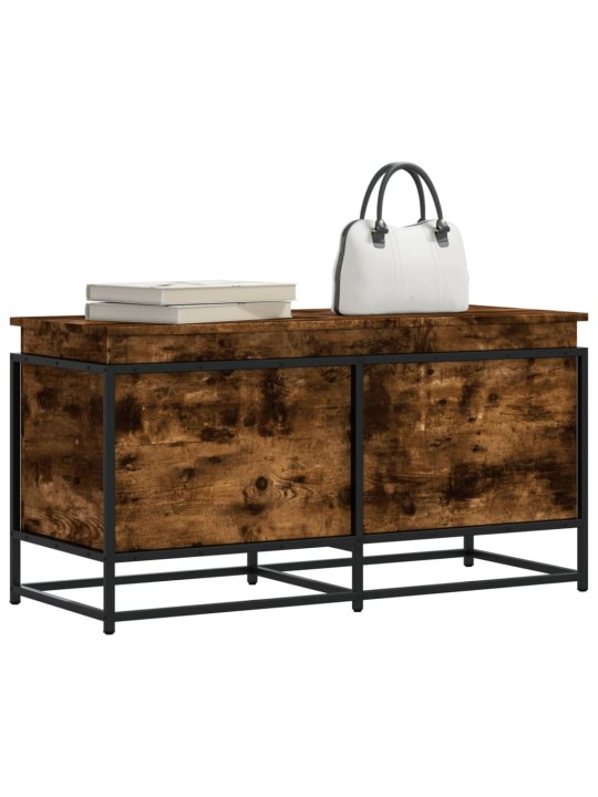 Úložný box s víkem kouřový dub 100x40x51,5 cm kompozitní dřevo
