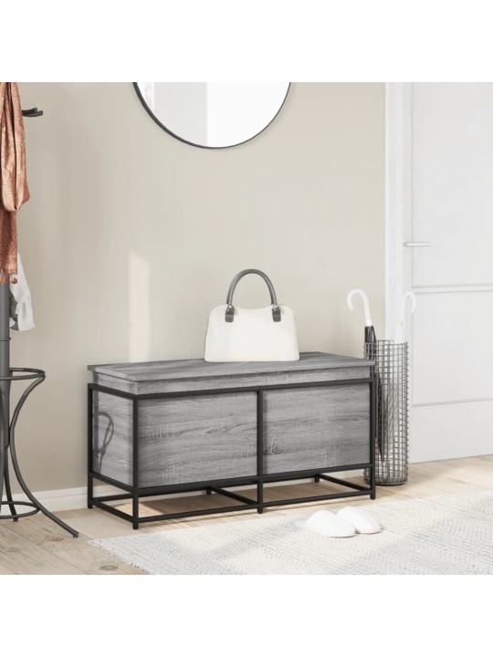 Úložný box s víkem šedý sonoma 100x40x51,5 cm kompozitní dřevo