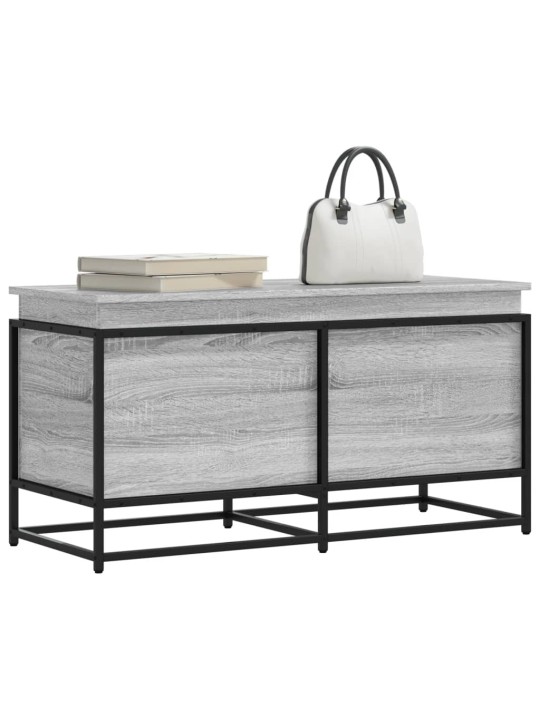 Úložný box s víkem šedý sonoma 100x40x51,5 cm kompozitní dřevo