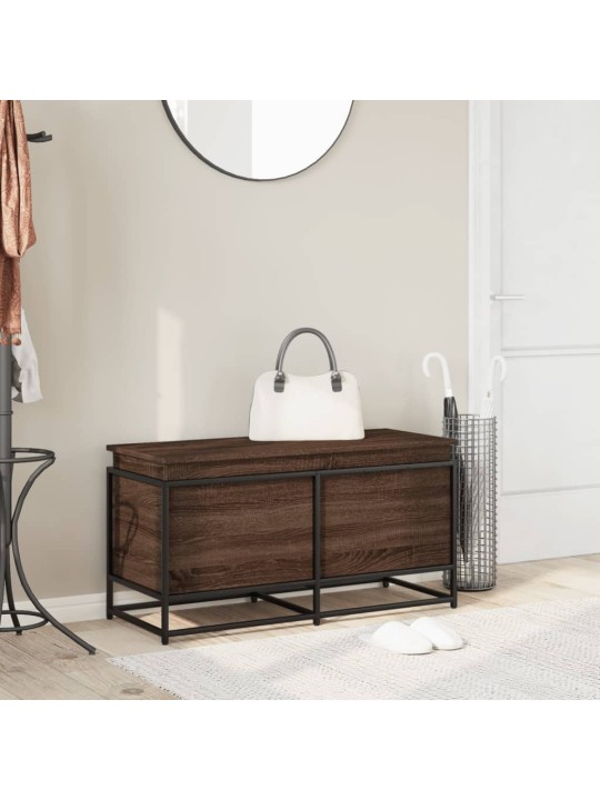 Úložný box s víkem hnědý dub 100x40x51,5 cm kompozitní dřevo