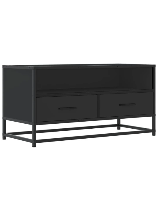 TV skříňka černá 80 x 34,5 x 40 cm kompozitní dřevo a kov
