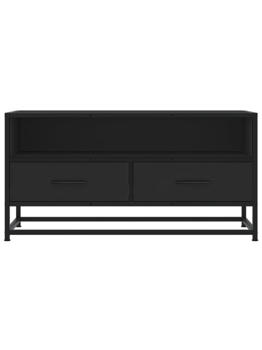 TV skříňka černá 80 x 34,5 x 40 cm kompozitní dřevo a kov