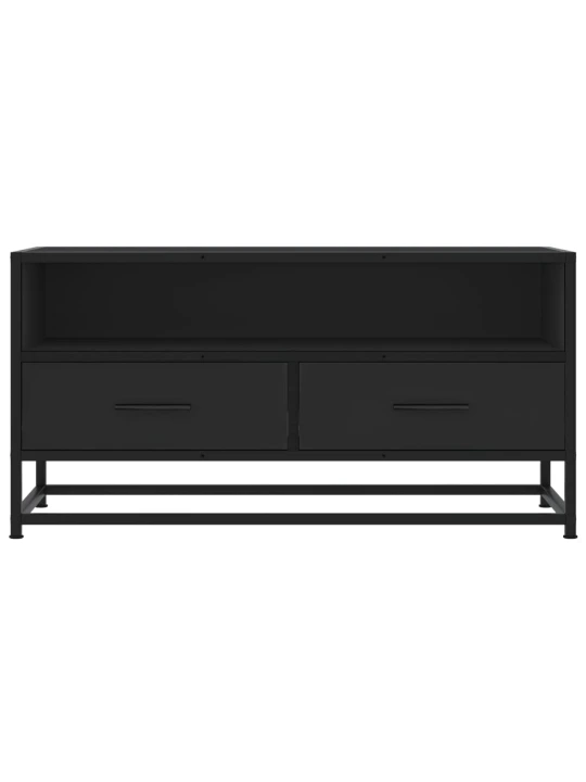 TV skříňka černá 80 x 34,5 x 40 cm kompozitní dřevo a kov