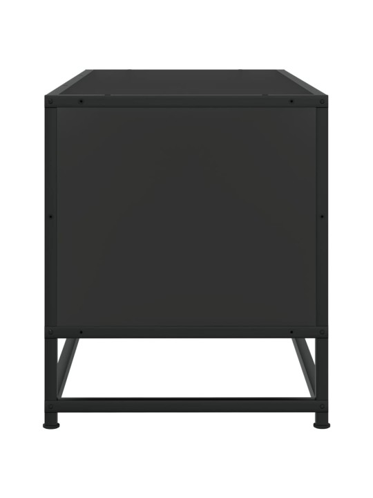 TV skříňka černá 80 x 34,5 x 40 cm kompozitní dřevo a kov