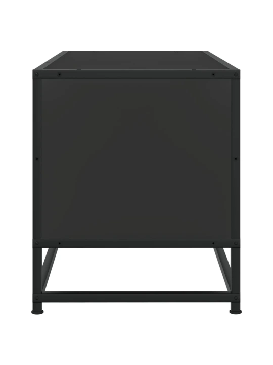 TV skříňka černá 80 x 34,5 x 40 cm kompozitní dřevo a kov