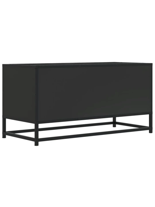 TV skříňka černá 80 x 34,5 x 40 cm kompozitní dřevo a kov