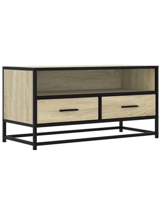 TV skříňka dub sonoma 80 x 34,5 x 40 cm kompozitní dřevo a kov