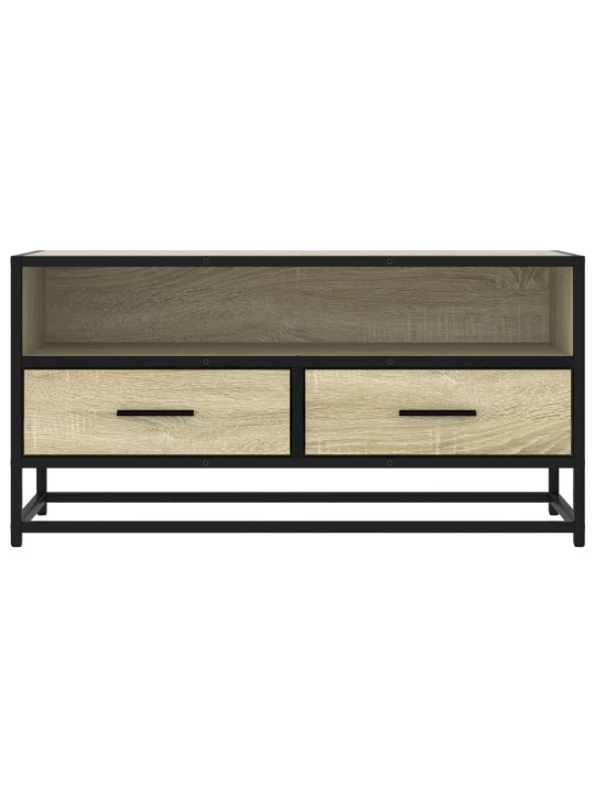 TV skříňka dub sonoma 80 x 34,5 x 40 cm kompozitní dřevo a kov