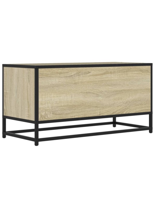 TV skříňka dub sonoma 80 x 34,5 x 40 cm kompozitní dřevo a kov
