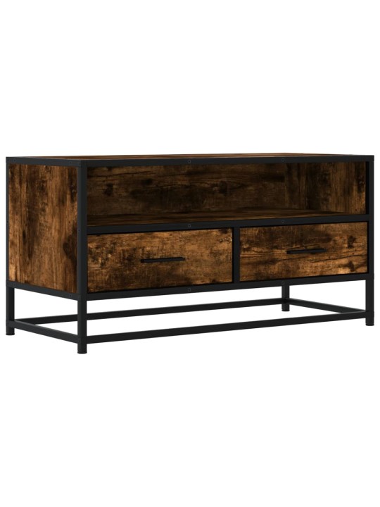TV skříňka kouřový dub 80 x 34,5 x 40 cm kompozitní dřevo a kov