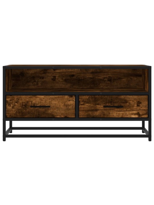 TV skříňka kouřový dub 80 x 34,5 x 40 cm kompozitní dřevo a kov