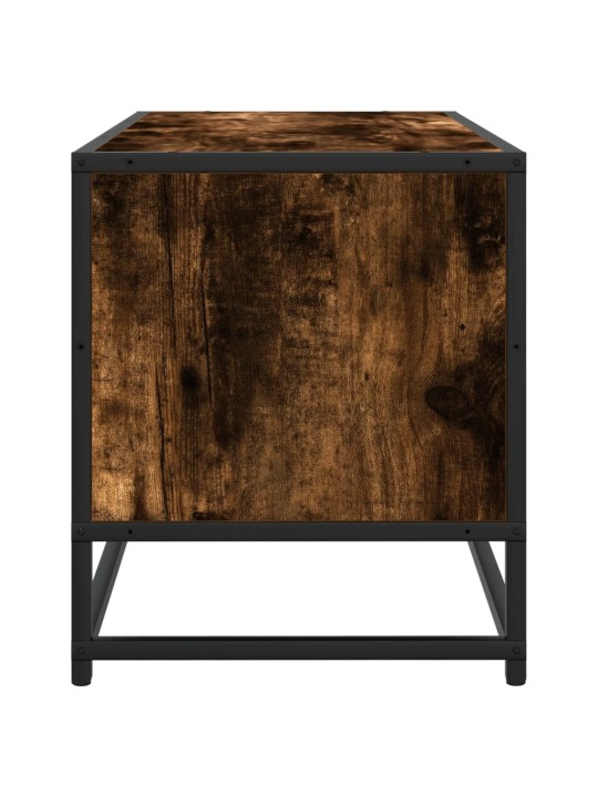TV skříňka kouřový dub 80 x 34,5 x 40 cm kompozitní dřevo a kov