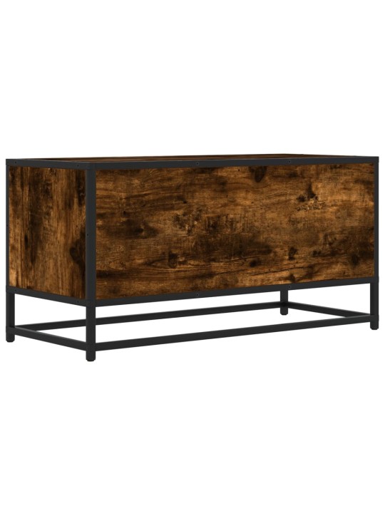 TV skříňka kouřový dub 80 x 34,5 x 40 cm kompozitní dřevo a kov