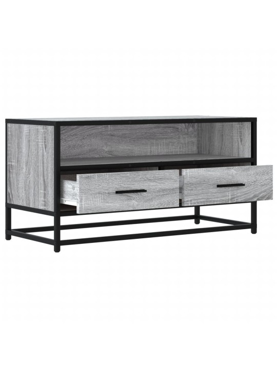 TV skříňka šedá sonoma 80 x 34,5 x 40 cm kompozitní dřevo a kov