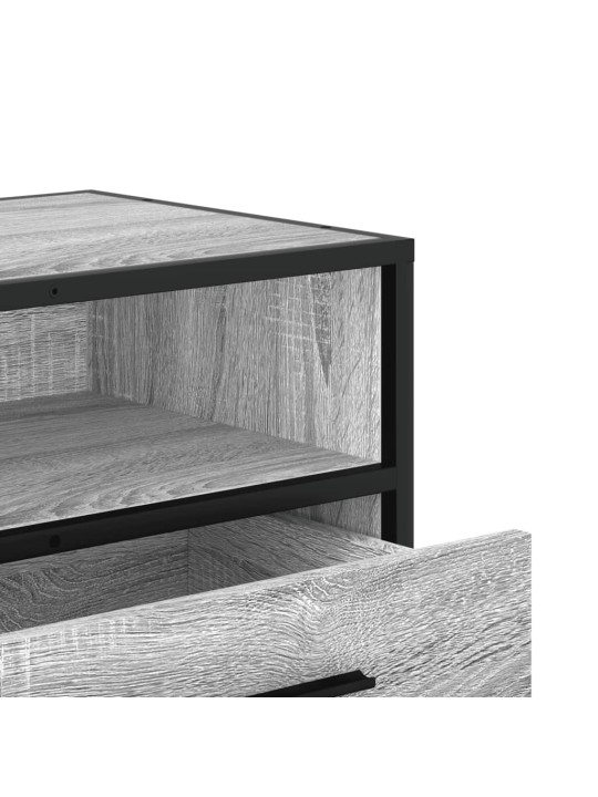 TV skříňka šedá sonoma 80 x 34,5 x 40 cm kompozitní dřevo a kov