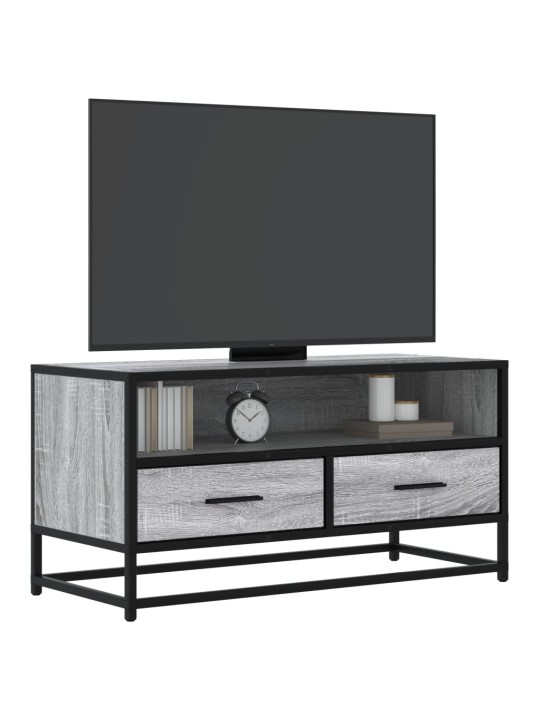 TV skříňka šedá sonoma 80 x 34,5 x 40 cm kompozitní dřevo a kov