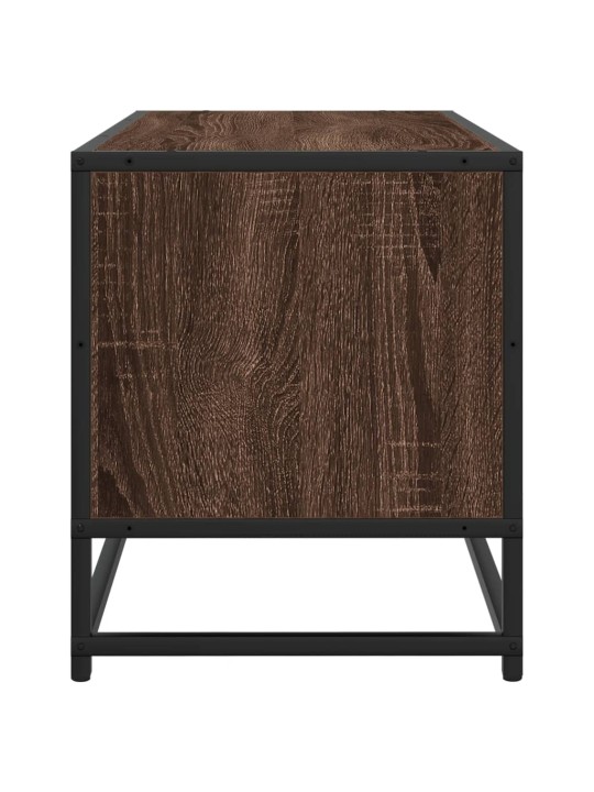 TV skříňka hnědý dub 80 x 34,5 x 40 cm kompozitní dřevo a kov