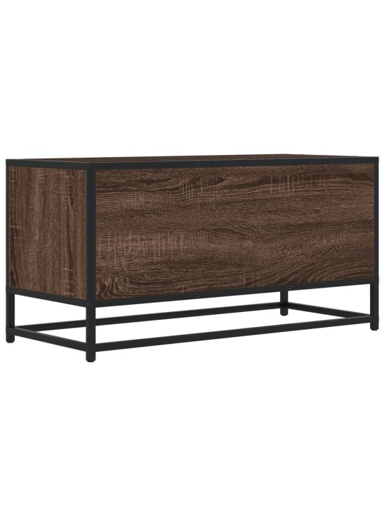 TV skříňka hnědý dub 80 x 34,5 x 40 cm kompozitní dřevo a kov