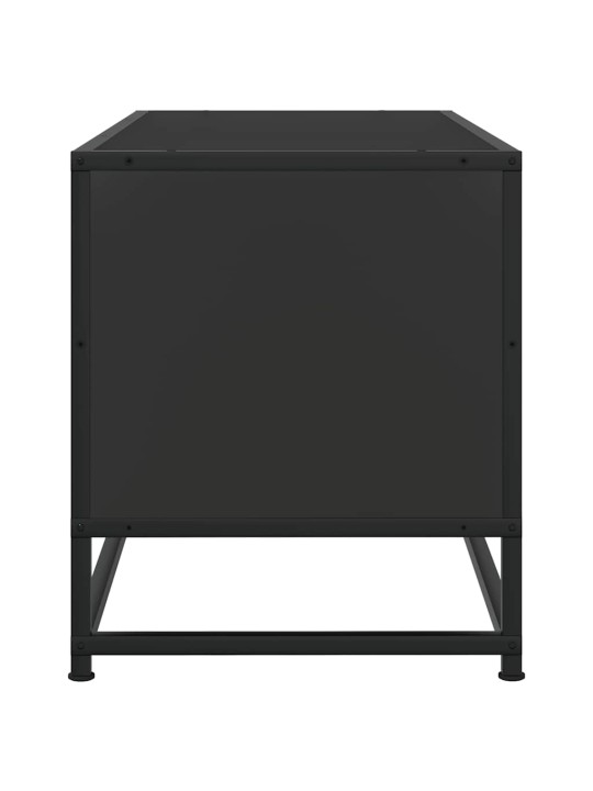 Tv skříňka černá 100 x 34,5 x 40 cm kompozitní dřevo a kov