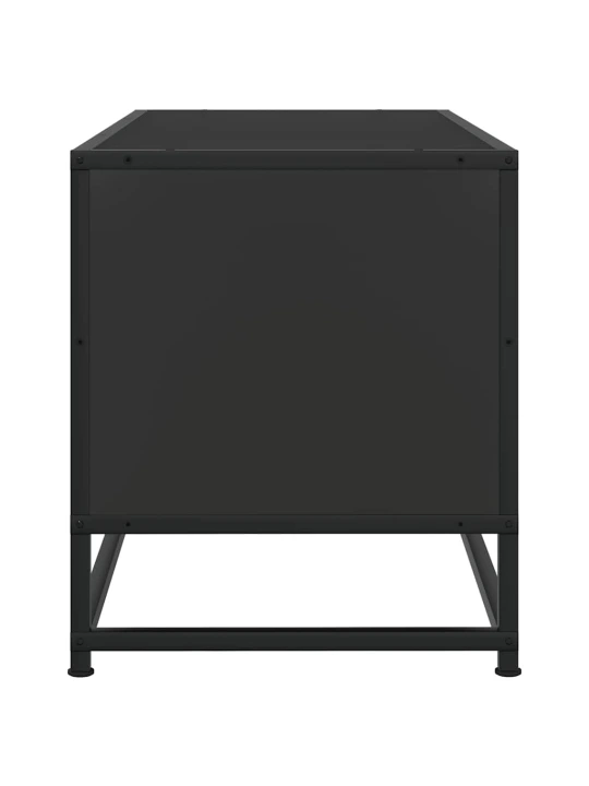 Tv skříňka černá 100 x 34,5 x 40 cm kompozitní dřevo a kov