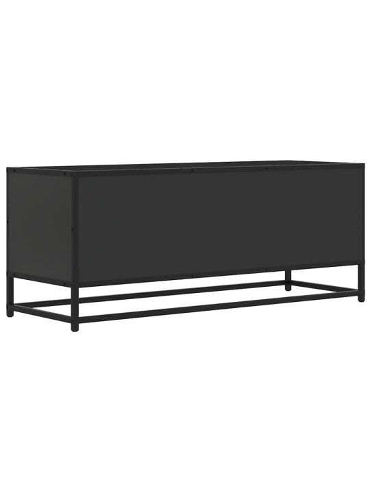 Tv skříňka černá 100 x 34,5 x 40 cm kompozitní dřevo a kov