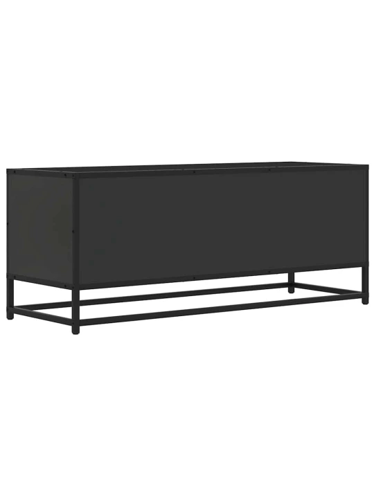 Tv skříňka černá 100 x 34,5 x 40 cm kompozitní dřevo a kov