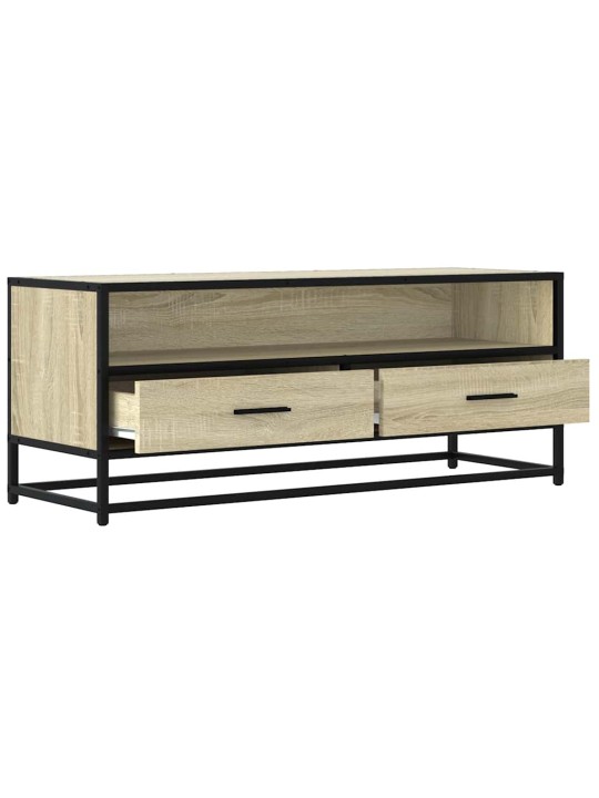 Tv skříňka dub sonoma 100 x 34,5 x 40 cm kompozitní dřevo a kov
