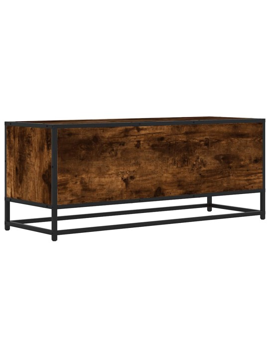 Tv skříňka kouřový dub 100x34,5x40 cm kompozitní dřevo a kov
