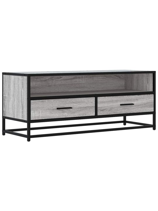 Tv skříňka šedá sonoma 100x34,5x40 cm kompozitní dřevo a kov