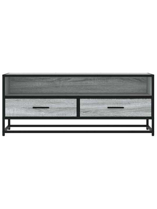 Tv skříňka šedá sonoma 100x34,5x40 cm kompozitní dřevo a kov