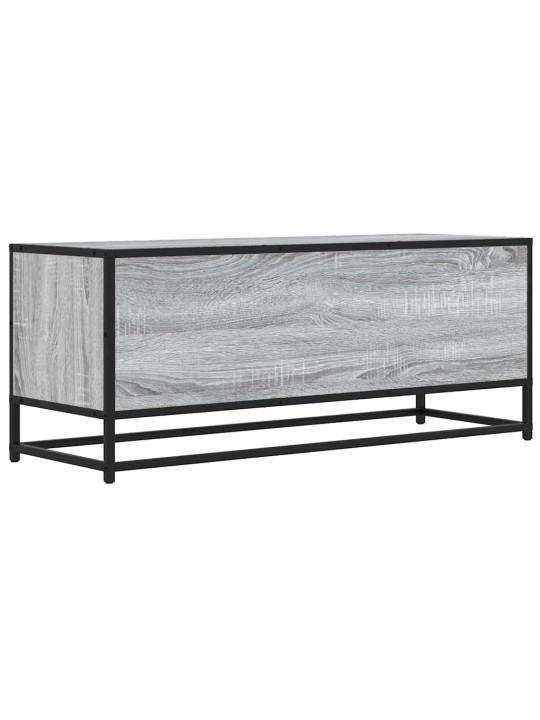 Tv skříňka šedá sonoma 100x34,5x40 cm kompozitní dřevo a kov