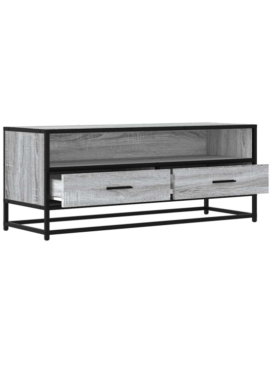 Tv skříňka šedá sonoma 100x34,5x40 cm kompozitní dřevo a kov
