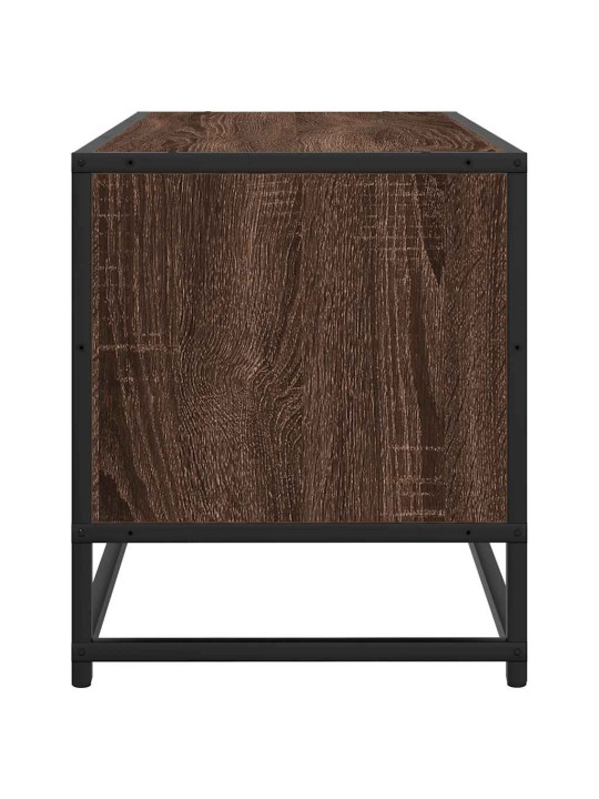 Tv skříňka hnědý dub 100 x 34,5 x 40 cm kompozitní dřevo a kov