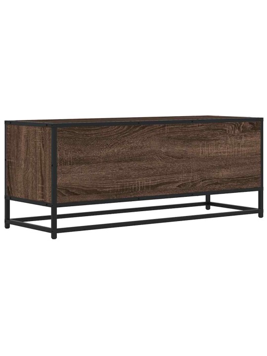Tv skříňka hnědý dub 100 x 34,5 x 40 cm kompozitní dřevo a kov