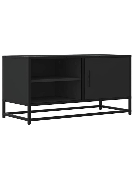 Tv skříňka černá 80 x 34,5 x 40 cm kompozitní dřevo a kov