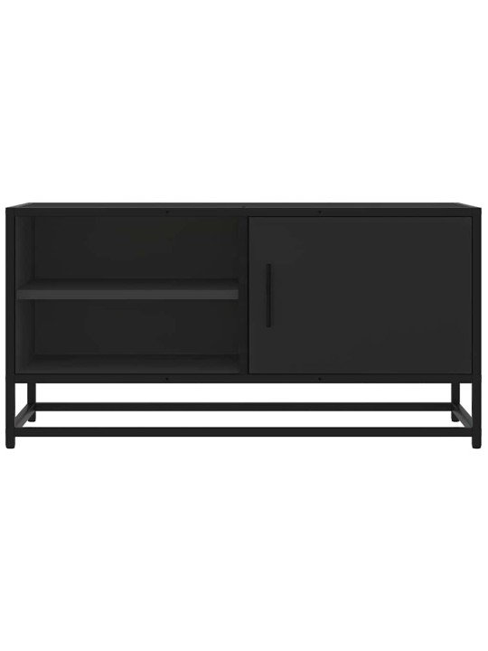 Tv skříňka černá 80 x 34,5 x 40 cm kompozitní dřevo a kov