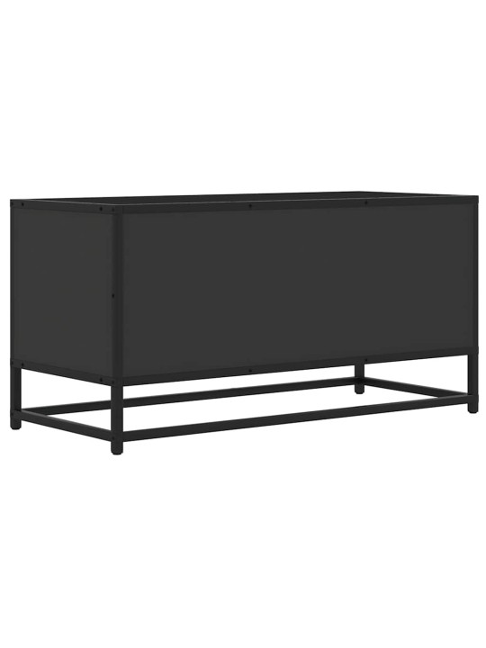Tv skříňka černá 80 x 34,5 x 40 cm kompozitní dřevo a kov