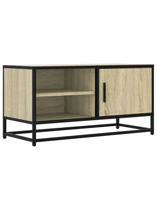 Tv skříňka dub sonoma 80 x 34,5 x 40 cm kompozitní dřevo a kov