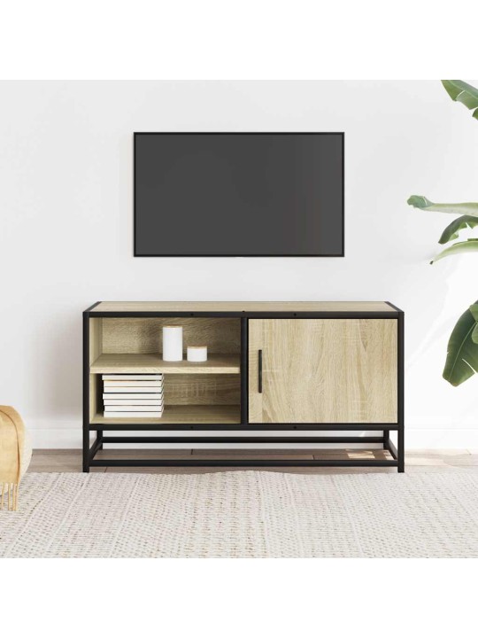 Tv skříňka dub sonoma 80 x 34,5 x 40 cm kompozitní dřevo a kov